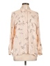 Zara Basic Print Tan Long Sleeve Blouse Size L - photo 1