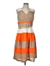 New Directions Color Block Orange Cocktail Dress Size 12 - photo 1