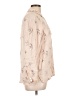 Zara Basic Print Tan Long Sleeve Blouse Size L - photo 4