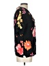 Casual Corner Floral Black Short Sleeve Blouse Size L - photo 4