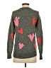 Lou & Grey Hearts Gray Pullover Sweater Size S - photo 2