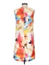 H&M 100% Polyester Print Yellow Casual Dress Size 4 - photo 2