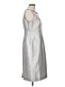 NIPON BOUTIQUE 100% Polyester Metallic Silver Cocktail Dress Size 12 - photo 4
