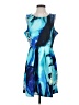 Apt. 9 Graphic Blue Cocktail Dress Size 14 - photo 1