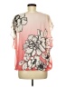 Roz & Ali 100% Polyester Pink Short Sleeve Blouse Size M - photo 2