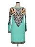 Donna Morgan Paisley Teal Casual Dress Size 14 - photo 1