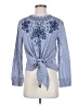 Zara Blue 3/4 Sleeve Blouse Size XS - photo 1