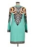 Donna Morgan Paisley Teal Casual Dress Size 14 - photo 2