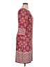 Wisp Print Burgundy Casual Dress Size 14 - photo 4