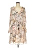 ABS Allen Schwartz 100% Polyester Floral Tan Pink Cocktail Dress Size 6 - photo 1