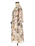ABS Allen Schwartz 100% Polyester Floral Tan Pink Cocktail Dress Size 6 - photo 5