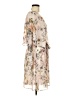 ABS Allen Schwartz 100% Polyester Floral Tan Pink Cocktail Dress Size 6 - photo 4