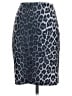 Bebe Animal Print Gray Silk Skirt Size 0 - photo 2