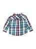 Tea 100% Cotton Plaid Blue Long Sleeve Button-Down Shirt Size 12-18 mo - photo 2