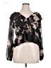 Parker 100% Polyester Black 3/4 Sleeve Blouse Size 16 - photo 1