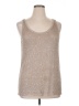 Matty M Silver Sleeveless Top Size XL - photo 1