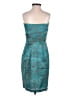 Max and Cleo 100% Polyester Paisley Teal Cocktail Dress Size 2 - photo 2