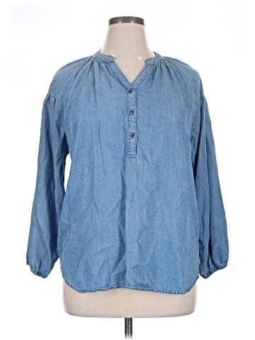 Hester & Orchard 3/4 Sleeve Button-Down Shirt (view 1)
