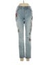 Earl Jean Floral Blue Jeans Size 2 - photo 1