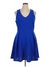 Attention Solid Blue Cocktail Dress Size XL - photo 1