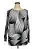 Thalia Sodi Silver Long Sleeve Blouse Size XL - photo 1