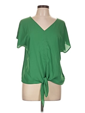 INC International Concepts Short Sleeve Blouse (view 1)