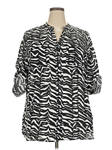 Calvin Klein 3/4 Sleeve Button-Down Shirt (view 1)