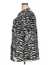 Calvin Klein Animal Print Black 3/4 Sleeve Button-Down Shirt Size XXL (estimated) - photo 5
