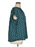 Fun2Fun 100% Polyester Print Teal Short Sleeve Blouse Size XL - photo 4