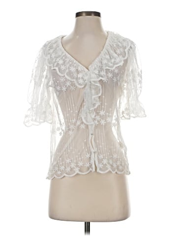 Ultra Pink Short Sleeve Blouse (view 1)