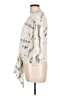 Lovestitch 100% Rayon Silver Ivory 3/4 Sleeve Blouse Size L - photo 5