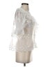 Ultra Pink 100% Polyester White Short Sleeve Blouse Size S - photo 4