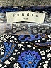 Sandro 100% Cotton Animal Print Blue Short Sleeve T-Shirt Size L (estimated) - photo 7