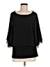Coco Bianco 100% Polyester Black 3/4 Sleeve Blouse Size M - photo 1