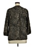 Dana Buchman 100% Polyester Animal Print Black 3/4 Sleeve Blouse Size XL - photo 2
