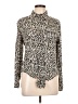Love Notes 100% Rayon Animal Print Ivory Long Sleeve Blouse Size L - photo 1