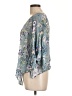 Lavender Brown 100% Rayon Blue 3/4 Sleeve Blouse Size L - photo 5