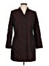 Ann Taylor LOFT 100% Acetate Burgundy Coat Size 10 - photo 1