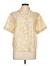 Uniqlo Tropical Yellow Short Sleeve Blouse Size L - photo 1