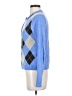 Kimchi Blue Argyle Blue Cardigan Size S - photo 5