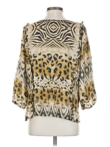 Johnny Was 3/4 Sleeve Silk Top (view 2)