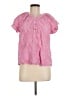 Dylan 100% Cotton Pink Short Sleeve Blouse Size M - photo 1