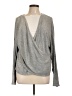 Pink Rose Gray Long Sleeve Top Size L - photo 1