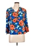 RolyPoly Blue 3/4 Sleeve Blouse Size L - photo 1