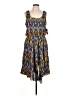 Rock 47 100% Polyester Print Blue Casual Dress Size L - photo 1