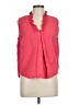 Ellen Tracy Pink Sleeveless Button-Down Shirt Size L - photo 1