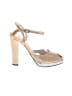 Diesel 100% Leather Gold Heels Size EU 37 - photo 1