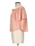 Topshop 100% Polyester Pink Orange Short Sleeve Blouse Size 10 - photo 5