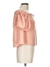 Topshop 100% Polyester Pink Orange Short Sleeve Blouse Size 10 - photo 4