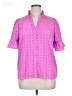 Lilly Pulitzer Pink Short Sleeve Blouse Size 0X (estimated) - photo 1